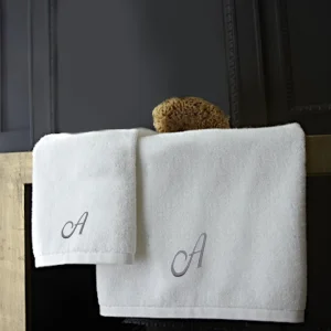 BYFT002864 EMBROIDERED FOR YOU Hand & Bath Towel White Set of 2 B