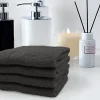 BYFT005602 DAFFODIL WASHCLOTH DARK GREY Set of 1 C