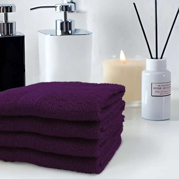 BYFT005608 DAFFODIL WASHCLOTH PURPLE Set of 1 C