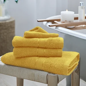 BYFT007972 DAFFODIL BATH TOWEL YELLOW Set of 6 C