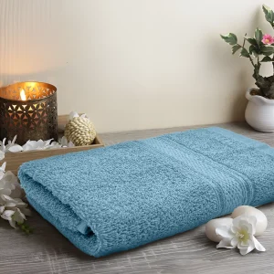 BYFT008008 DAFFODIL HAND TOWEL LIGHT BLUE Set of 2 C