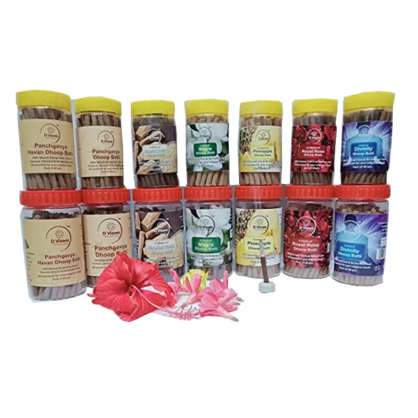 BYFT009051 D Viswa Pineapple Dhoop Brown 40 Pcs G