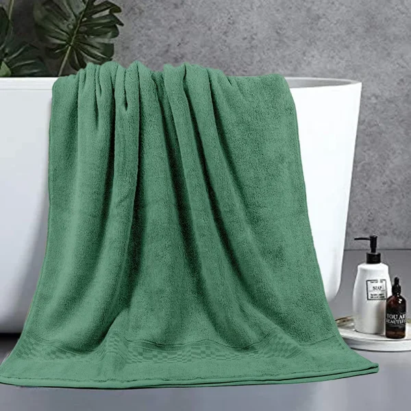 BYFT014520 BYFT Home Ultra Bath Sheet 90 x 180 Cm 550 Gsm Green 100 Cotton Set of 1 C