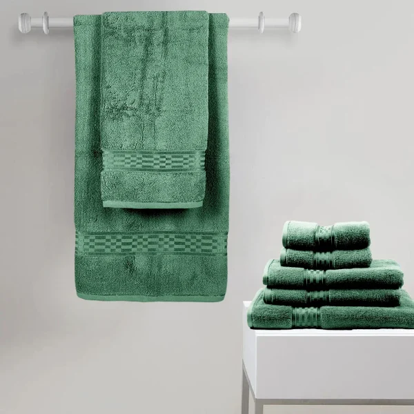 BYFT014520 BYFT Home Ultra Bath Sheet 90 x 180 Cm 550 Gsm Green 100 Cotton Set of 1 D