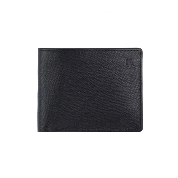 BYFT002485 Jafferjees Genuine Leather Men's Wallet Paris   Black