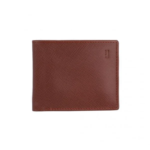 BYFT002488 Jafferjees Genuine Leather Men's Wallet Paris   Dark Tan
