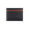 BYFT002489 Jafferjees Genuine Leather Men's Wallet Quetta   Black & Red