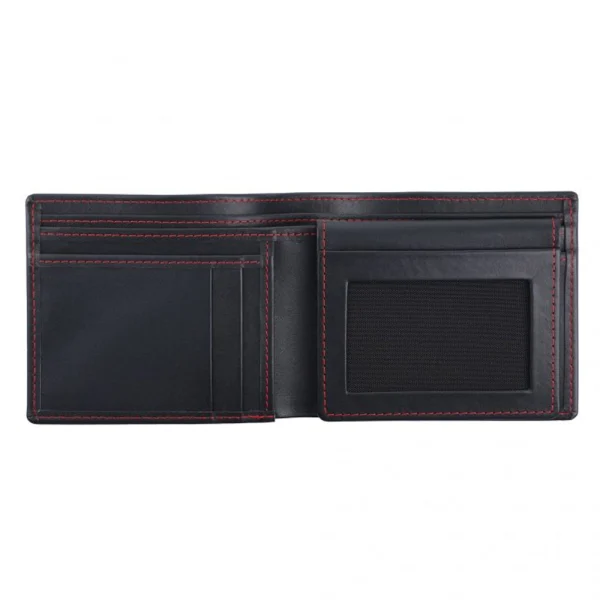 BYFT002501 Jafferjees Genuine Leather Mens Wallet Rome Black Red A