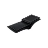 BYFT002508 Jafferjees Genuine Leather Mens Wallet Hamburg Black Silver C