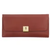 BYFT002517 Jafferjees Genuine Leather Womens Wallet Goldenrod Dark Tan Gold