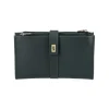 BYFT002526 Jafferjees Genuine Leather Womens Mens Wallet The Cosmos Green Gold