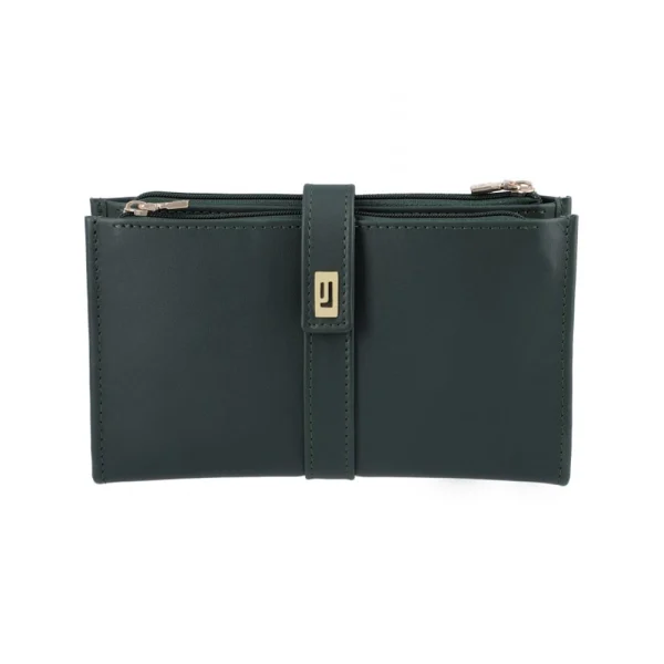 BYFT002526 Jafferjees Genuine Leather Womens Mens Wallet The Cosmos Green Gold