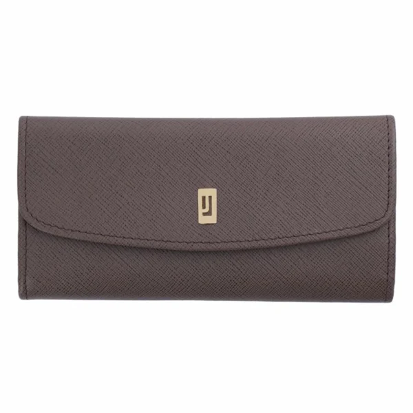 BYFT002533 Jafferjees Genuine Leather Womens Wallet Forget Me Not Brown Gold