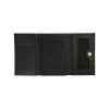 BYFT002542 Jafferjees Genuine Leather Womens Wallet The Daffodil Black Gold B