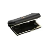 BYFT002542 Jafferjees Genuine Leather Womens Wallet The Daffodil Black Gold C