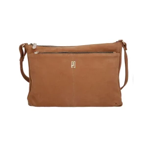 BYFT002559 Jafferjees Genuine Leather Womens Cross Body Bag The Coneflower Beige Gold