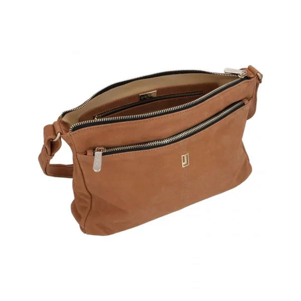 BYFT002559 Jafferjees Genuine Leather Womens Cross Body Bag The Coneflower Beige Gold B