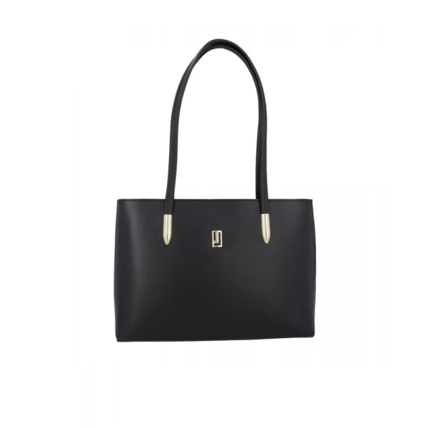 BYFT002562 Jafferjees Genuine Leather Womens Handbag The Azalea Black Gold