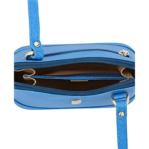 BYFT002566 Jafferjees Genuine Leather Womens Cross Body Bag The Begonia Turquoise Gold B