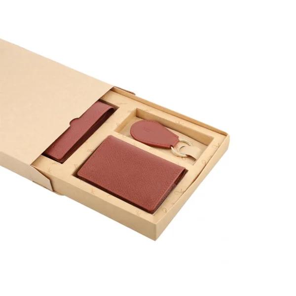 BYFT004998 Jafferjees Genuine Leather Men's Wallet Set Trevi Fountain   Dark Tan A