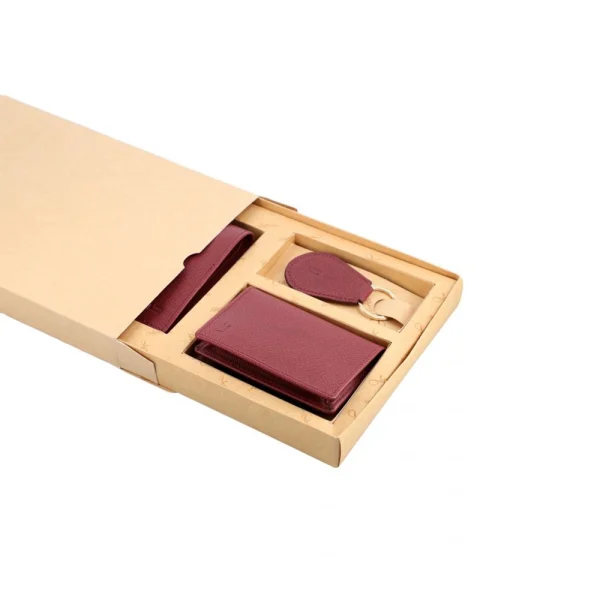 BYFT004999 Jafferjees Genuine Leather Men's Wallet Set Trevi Fountain   Maroon A