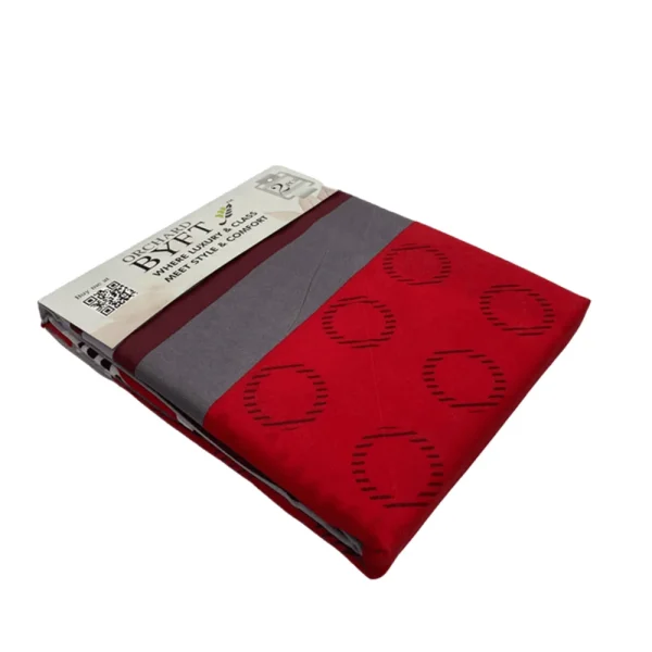 BYFT009092 BYFT Orchard Comfort Red Polka Dot Printed Single Sheet & One Pillowcase 150 x 230 cm Microfiber Set of 1 A