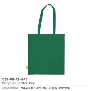 BYFT005737 BYFT Recycled Bag Green 38 x 41 Cm Cotton 145 Gsm Set of 01   CSB 08 RE GRE