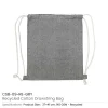 BYFT005748 BYFT Recycled Drawstring Bag Grey 37 x 41 Cm Cotton 145 Gsm Set of 01   CSB 09 RE GRY D
