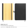 BYFT005783 BYFT A5 Bamboo Notebook with Pen loop and Paper Maker Set of 01   MBBM BLK A5