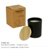 BYFT005814 BYFT Scented Arabian Oudh Candle in Glass Bottle with Bamboo Lid Set of 01   CAND 02