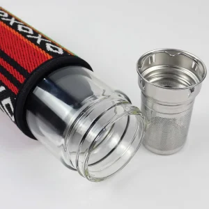 BYFT005826 BYFT Double Wall Glass Bottle with SADU Sleeve 500 Ml Set of 01   TM 036 B