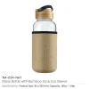 BYFT005829 BYFT Glass Bottle with Bamboo Lid and Eco Sleeve Set of 01   TM 034 NAT
