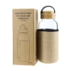BYFT005829 BYFT Glass Bottle with Bamboo Lid and Eco Sleeve Set of 01   TM 034 NAT D