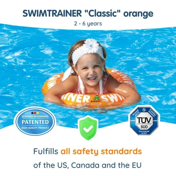 BYFT021076 Fred Swimtrainer 2Year   6Year Orange Set of 01 B