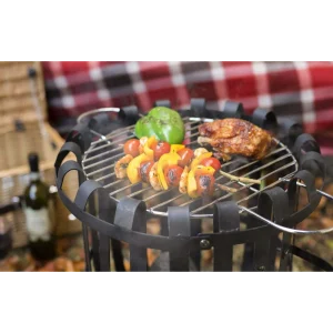 BYFT021228 La Hacienda   Vancouver Fire Basket with Grill Set of 01 A