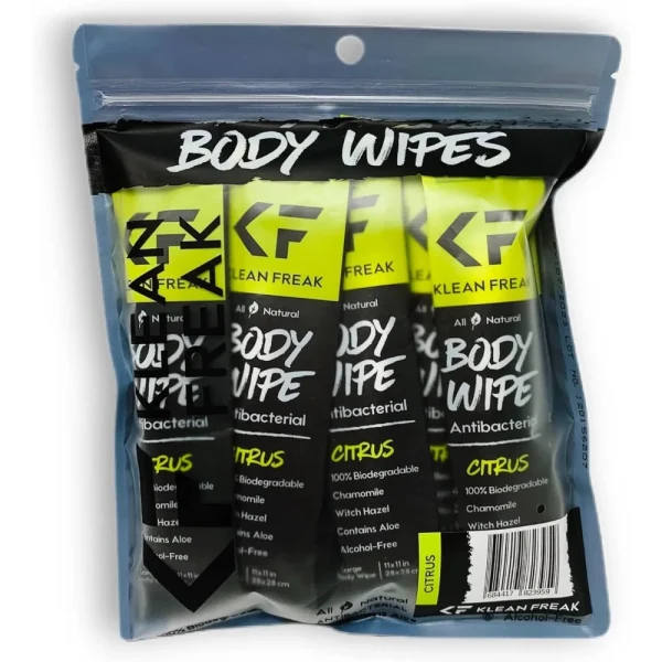 BYFT012060 Klean Freak   Body Wipes   Dozen Pack   Citrus A