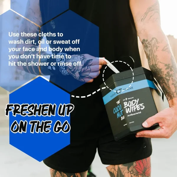 BYFT012085 Klean Freak Body Wipes   The Jug   Coconut B