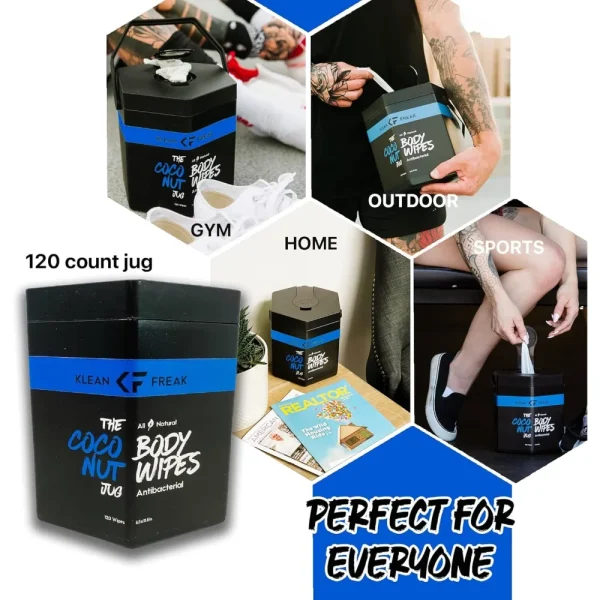 BYFT012085 Klean Freak Body Wipes   The Jug   Coconut C