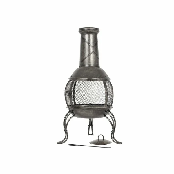BYFT012102 La Hacienda   Leon Mesh Steel Chimenea Large B