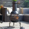 BYFT012102 La Hacienda   Leon Mesh Steel Chimenea Large C