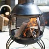 BYFT012102 La Hacienda   Leon Mesh Steel Chimenea Large D