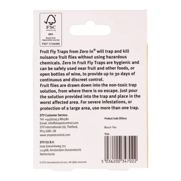BYFT012385 STV Fruit Fly Trap Refill   Twinpack D
