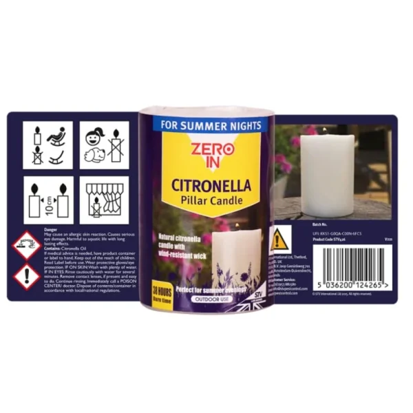 BYFT012413 STV Citronella Pillar Candle A