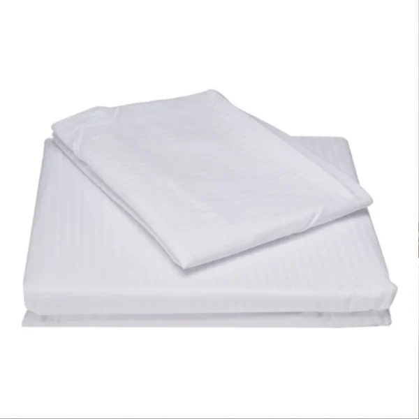 BYFT023594 Home Tex Design King Duvet Cover 240 x 200 Cm 2 Pillow Cover 50 x 75 Cm White Stripes Optical 100% Cotton Set of 3 B