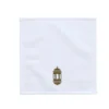 BYFT025017 BYFT Iris Embroidered For You Face Towel 33 x 33 Cm 600 Gsm White 100% Cotton Ramadan Lantern   Moonlit Design Gold Thread Set of 01