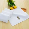 BYFT025017 BYFT Iris Embroidered For You Face Towel 33 x 33 Cm 600 Gsm White 100% Cotton Ramadan Lantern   Moonlit Design Gold Thread Set of 01 B