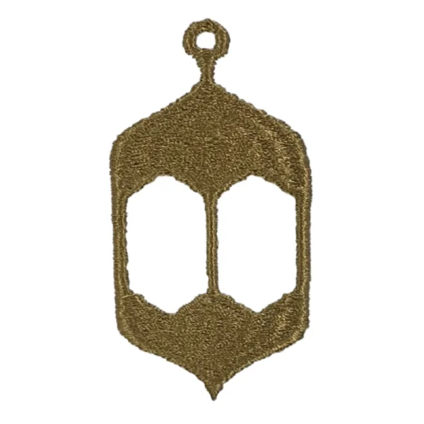 BYFT025019 BYFT Iris Embroidered For You Hand Towel 50 x 80 Cm 600 Gsm White 100% Cotton Ramadan Lantern   Arabian Design Gold Thread Set of 01 A