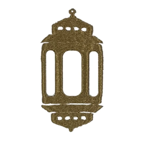 BYFT025021 BYFT Iris Embroidered For You Bath Towel 70 x 140 Cm 600 Gsm White 100% Cotton Ramadan Lantern   Heritage Design Gold Thread Set of 01 A