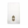 BYFT025023 BYFT Iris Embroidered For You Bath Towel 70 x 140 Cm 600 Gsm White 100% Cotton Ramadan Lantern   Moonlit Design Gold Thread Set of 01