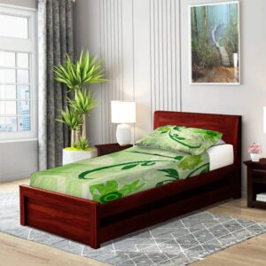 BYFT002768 BYFT Orchard Comfort Green Printed Single Sheet & One Pillowcase 150 x 230 cm Microfiber Set of 1 D